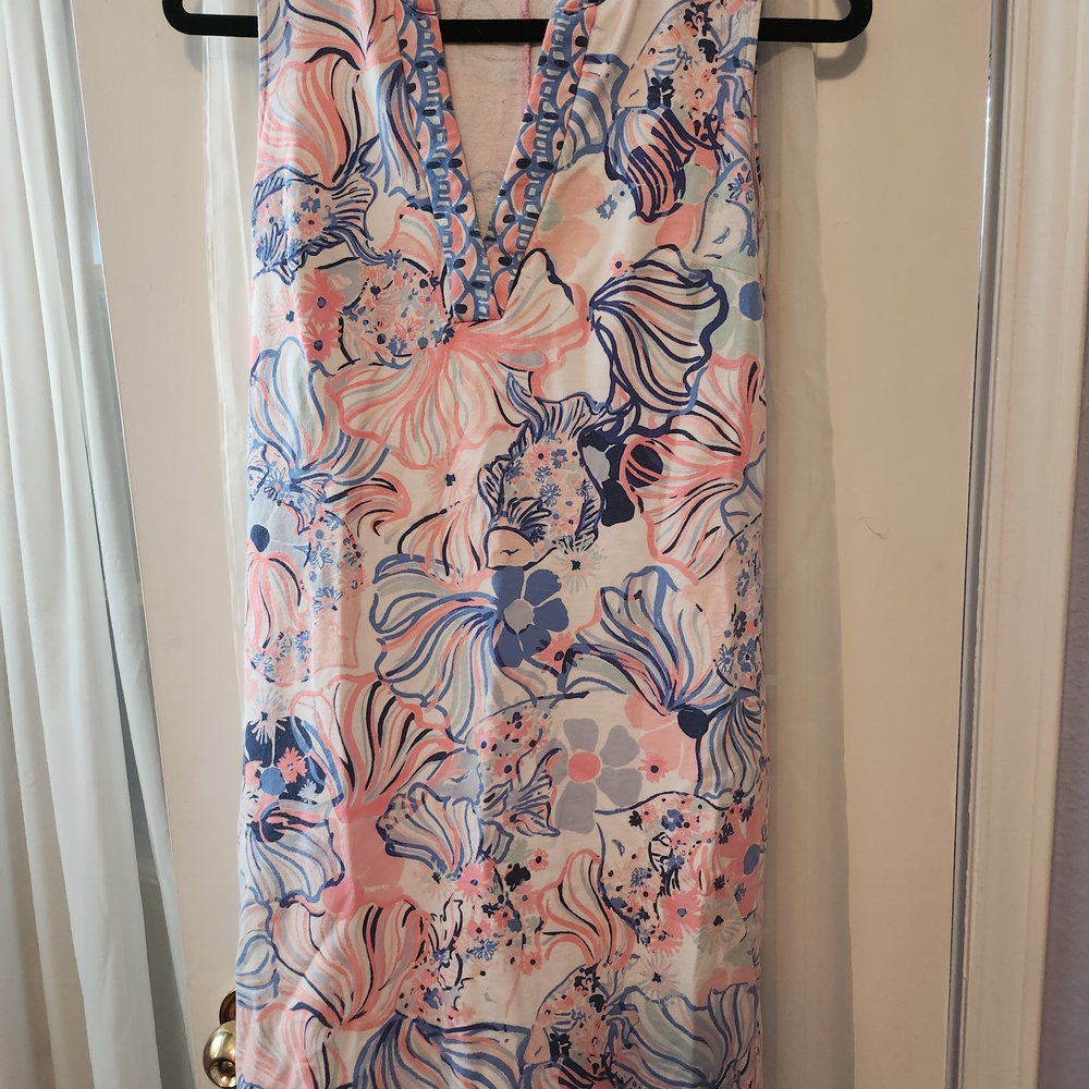 Lilly Pulitzer Pink and Blue Floral Dress
